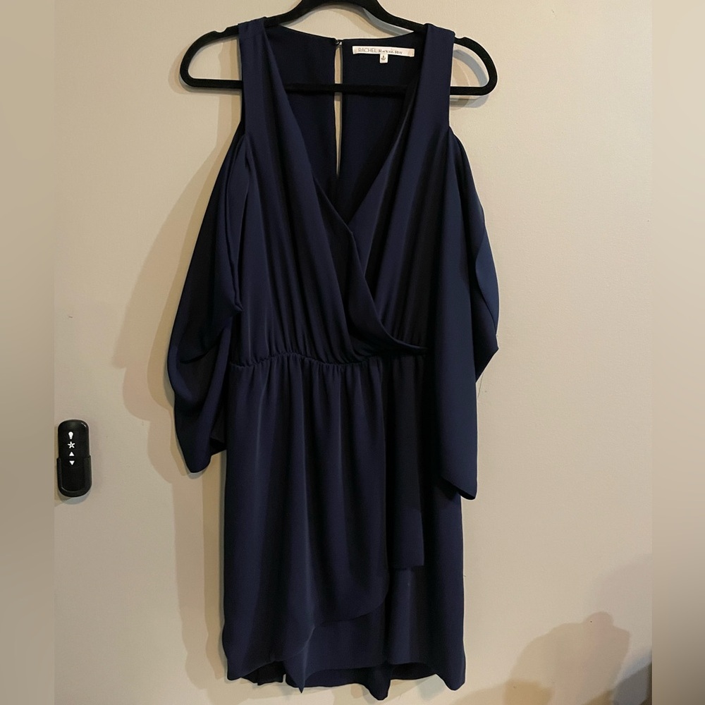 Women’s Rachel Roy Cold shoulder Navy Dress. Size 8